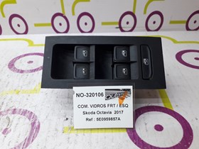 Comando de Vidros Frt / Esq  Skoda Octavia   Cv de 2010 - Ref OEM : 5E0959857A